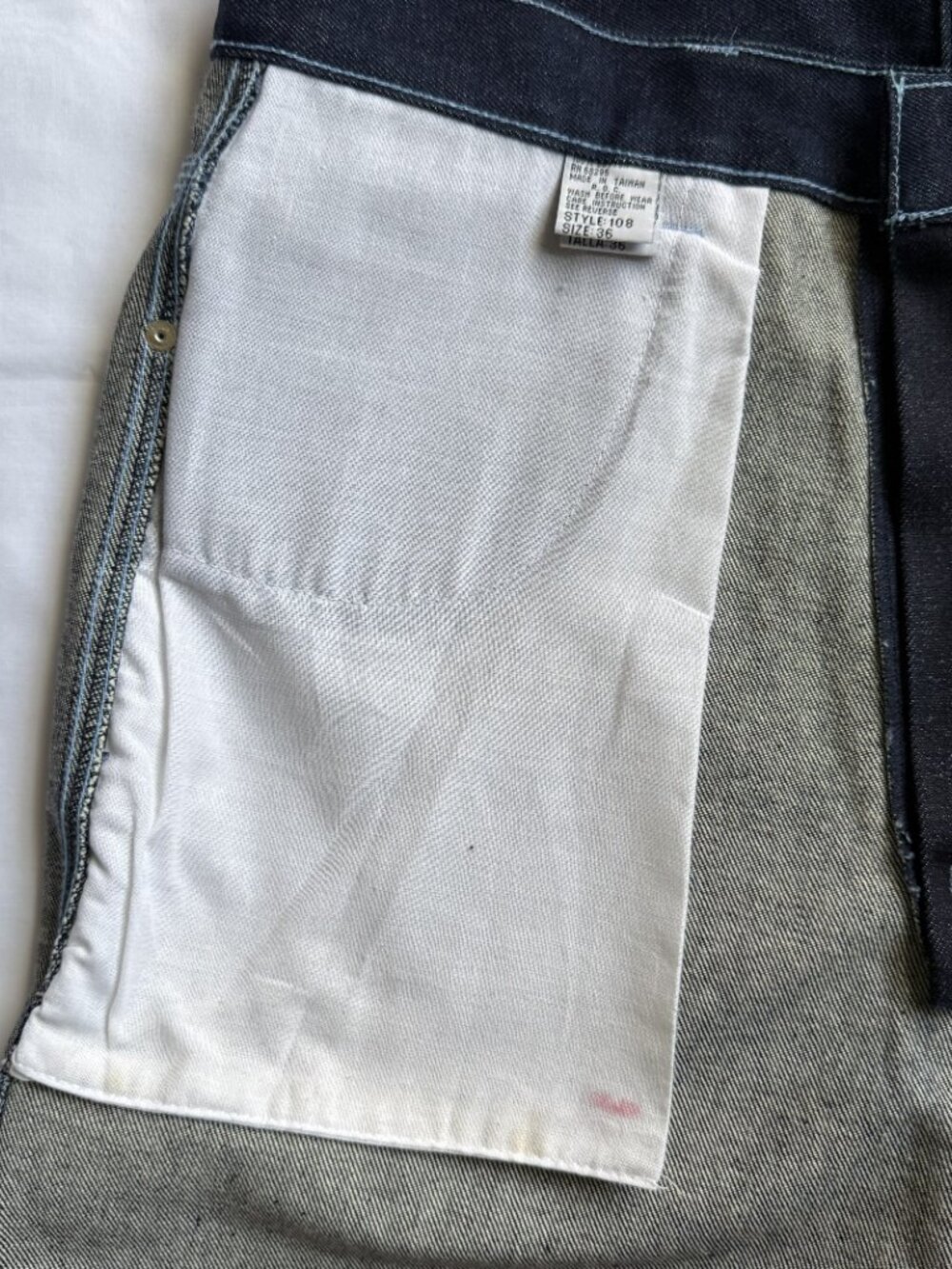 Roglins Jeans Vintage Dark Wash Baggy Denim Carpenter Shorts Jorts Size 36 - Picture 9 of 10